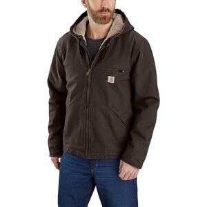 NWT Carhartt Men's Canvas Relaxed Fit Washed Duck Sherpa-Lined Jacket Size XL
